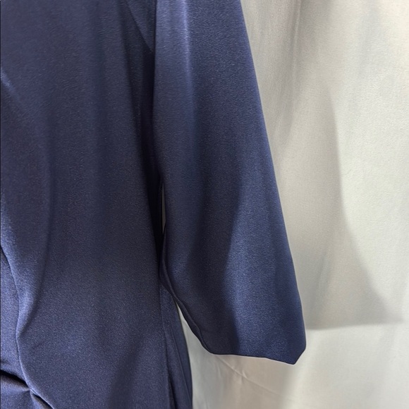 La Femme Navy Blue Sheath Gown Short Sleeve Size 14 - Picture 6 of 9